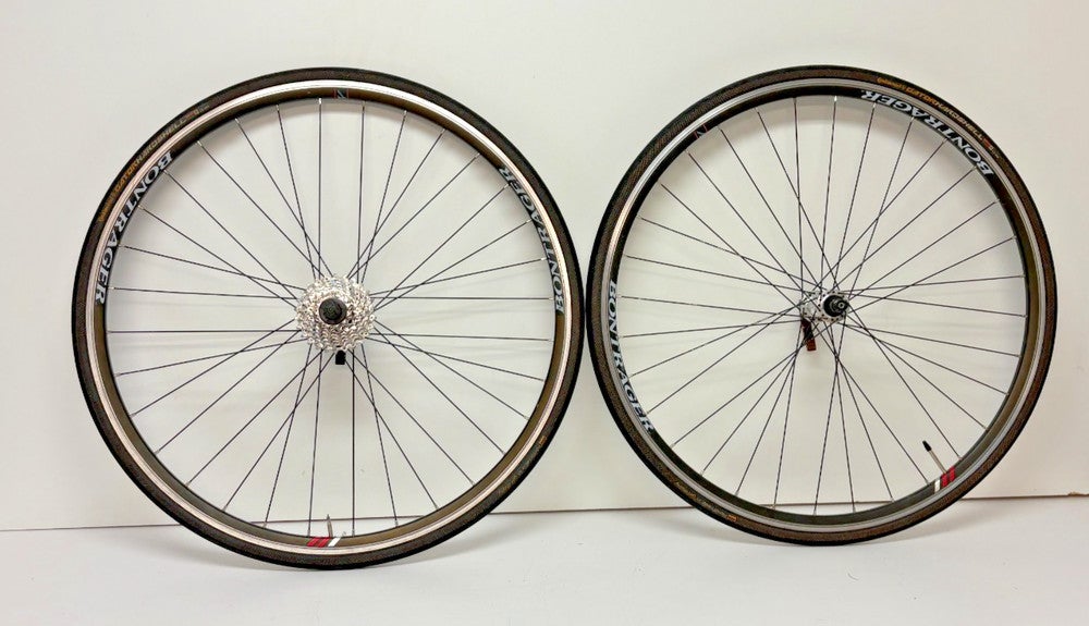 Bontrager 9-Speed 32-Spoke Black Aluminum 700C Wheelset Continental Tires