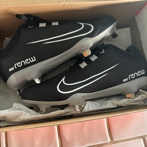 Black Women's Size M 8.0 (W 9.0) Nike Hyperdiamond 4 Pro Low Top Metal (New)