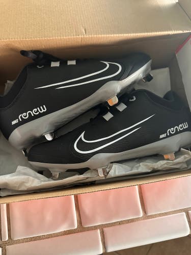 Black Women's Size M 8.0 (W 9.0) Nike Hyperdiamond 4 Pro Low Top Metal (New)