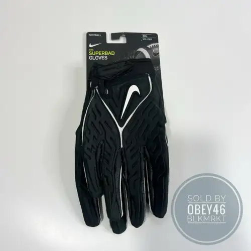 Nike Superbad 6.0 Padded Football Gloves Black 3XL