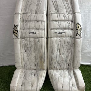 White 35+1" Senior Brian's G-Netik Goalie Leg Pads (Used)
