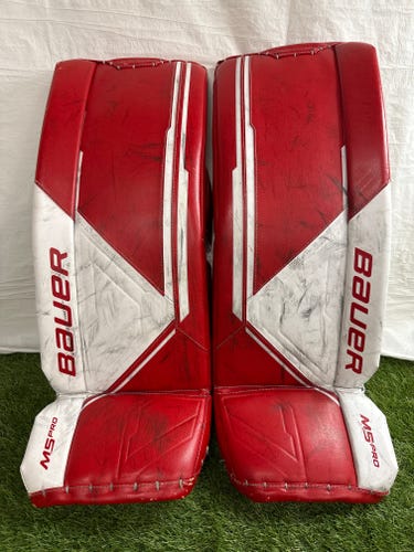 30+" Intermediate Bauer Supreme M5 Pro Goalie Leg Pads (Used)