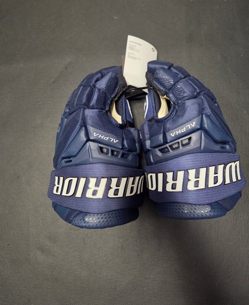 New Senior Warrior Alpha LX3 Pro Gloves 14" (New) navy and white