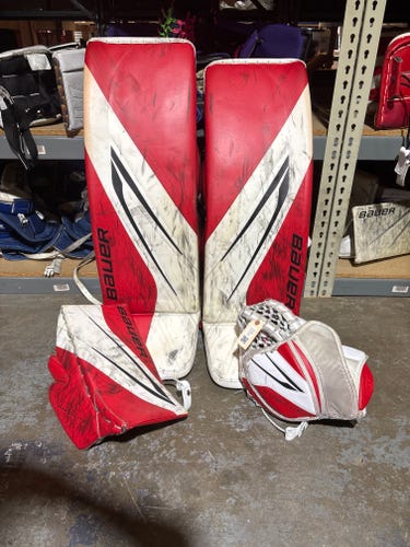Red 37" Senior Bauer Hyperlite 2 Goalie Full Set Regular (Used)