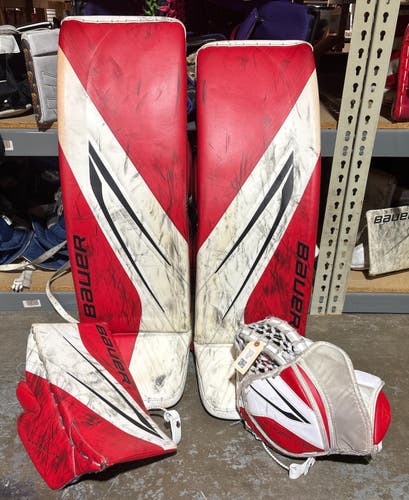 Red 37" Senior Bauer Hyperlite 2 Goalie Full Set Regular (Used)