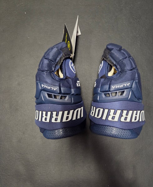 New Junior Warrior Alpha LX3 Pro Gloves 12" (New) navy and white