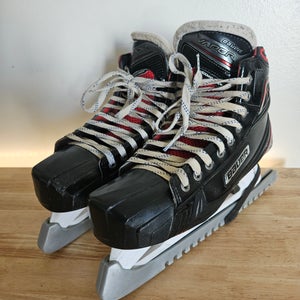 Bauer Vapor 1X Pro Hockey Goalie Skates - Size 10ee w/LS Pulse Titanium Blades and LS 3G+ Blades