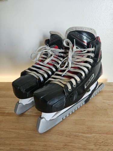Bauer Vapor 1X Pro Hockey Goalie Skates - Size 10ee w/LS Pulse Titanium Blades and LS 3G+ Blades