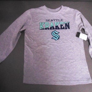 Seattle Kraken Gray Small Boys Long-sleeve Shirt (New)
