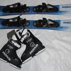 NEW Elan Maxx Blue Jr. Kid's Skis, 70cm w/ EL 4.5 GW CA JRS BLK Bindings 15.5 boots  2026