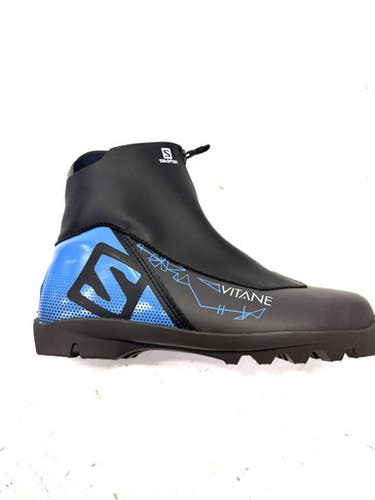 Used Salomon Womens NNN XC Ski Boots Black W 06 / JR 04-04.5 11860-S000296377