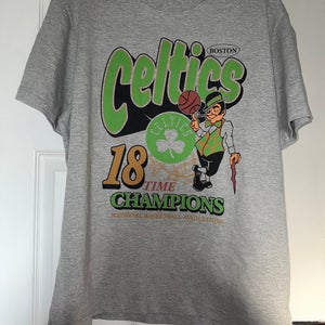 NBA Basketball Boston Celtics 18 Time Champions Graphic T Shirt Men’s Size Large New Without Tags