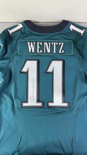 Carson Wentz Signed Eagles Pro-Style Jersey w/ JSA COA
