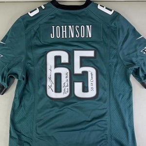 Lane Johnson Signed Philadelphia Eagles Football Jersey