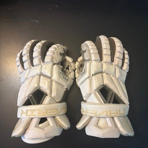 White Maverick Max Lacrosse Gloves