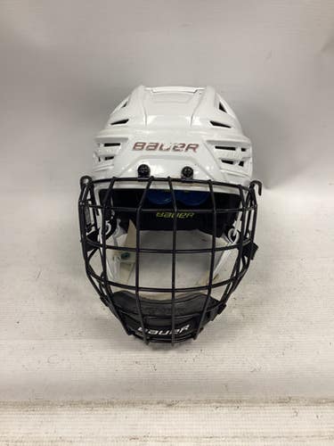 Used Bauer COACHES HELMET Helmet Cage Combo White MD 11851-S000036799
