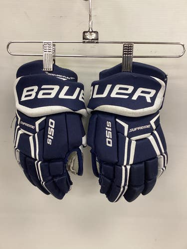 Used Bauer SUPREME S150 Junior Gloves Navy Blue 12" 11851-S000036797