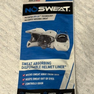 (New) NO SWEAT Hockey Helmet Liner - 3 pack - Disposable Liner to Absorb Sweat