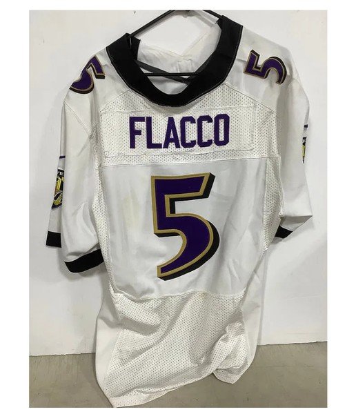 Joe Flacco #5 Baltimore Ravens White Men's Nike Jersey (Used)