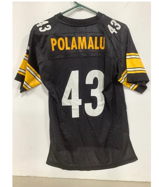 Troy Polamalu Pittsburgh Steelers Black Large Boys Reebok Jersey (Used)