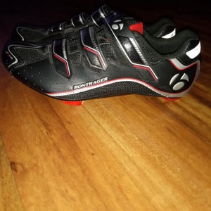 Black Unisex Adult Size M 10.0 (W 11.0) Bontrager Cycling Shoes (Used)