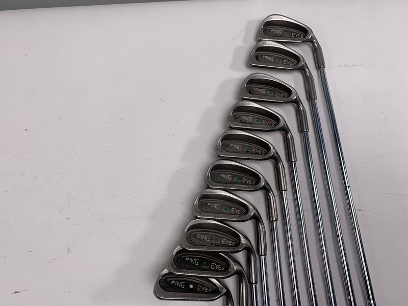 Ping Eye 2 Iron Set 2-PW+SW Green Dot 2* Up Karsten ZZ-Lite Stiff Steel Mens RH