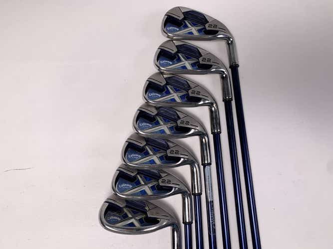 Callaway X-22 Iron Set 5-PW+SW Ladies Graphite Womens RH
