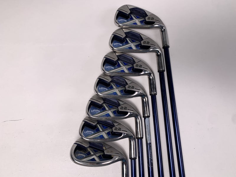 Callaway X-22 Iron Set 5-PW+SW Ladies Graphite Womens RH
