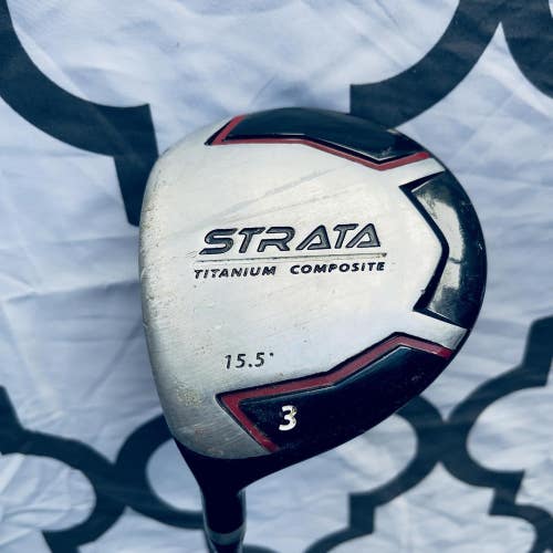 Strata Titanium Mens Left Handed 3 Fairway Wood Golf Club _ Flex