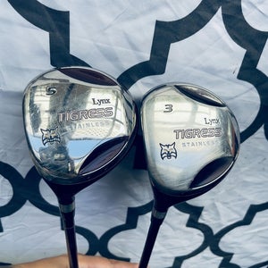 Lynx Tigress Red Womens Left Handed 3 & 5 Wood Golf Club Set