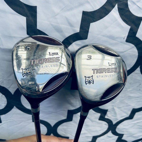 Lynx Tigress Red Womens Left Handed 3 & 5 Wood Golf Club Set