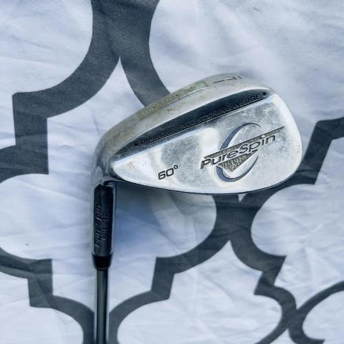 PureSpin Mens Left Handed Lob Wedge Golf Club 60 Degrees