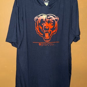NFL Team Apparel Chicago Bears Football Graphic Hoodie Short Sleeve Shirt 2XL NW