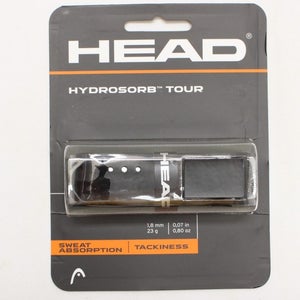 2 GRIPS: HEAD HYDROSORB TOUR (BLACK) TENNIS REPLACEMENT GRIP. #282000-BK