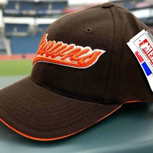 Cleveland Browns Vintage Late '90s NFL 20% Wool Script 3-D "Browns" NOS Cap (New)