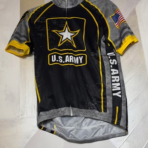 Black Camo Dogital US Army West Pointe Team Issues Medium Men's Cycling Jersey (Used)