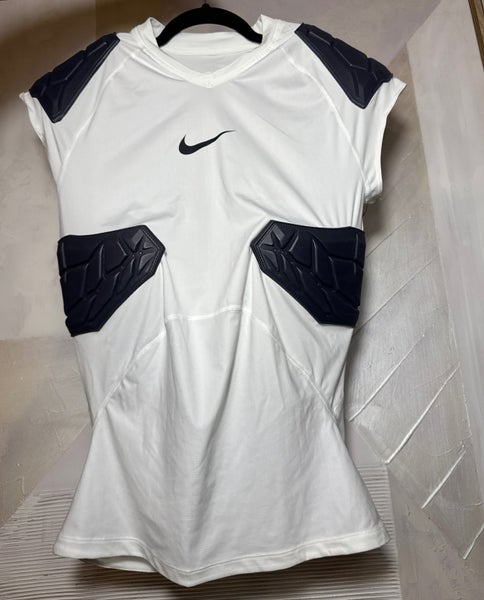 White Medium Men's Nike Padded Compression Sleeveless Tank Top Football (New)