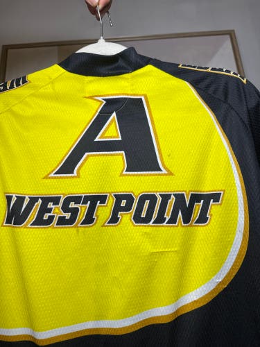 US Army West Pointe Team Issued Yellow Medium Men's Cycling Jersey (Used)