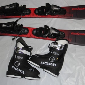 NEW Elan Maxx red  Kid's Skis, 70cm w/ EL 4.5 GW adjustable Bindings + 15.5 boots  2026
