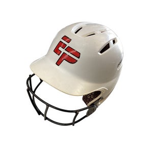 Used Demarini HELMET WITH MASK Batting Helmet w/Mask White MD 11760-S000080887