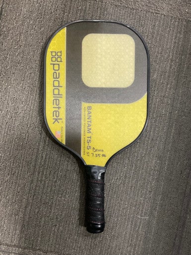 Used PADDLETEK BANTAM TS-5 ST HONEYCOMB Pickleball Racquet Yellow 11614-S000220097