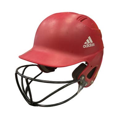 Used Adidas ADIDAS HELMET Batting Helmet w/Mask Red MD 11859-S000024686