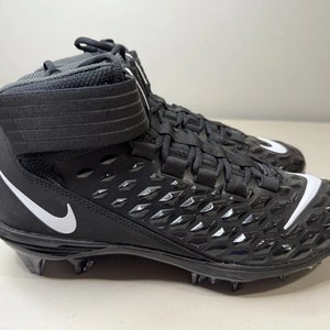 Size 9.5  Men’s Nike Force Savage Pro 2 Football Cleats  Black White