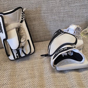 Bauer Prodigy blocker and ccm glove