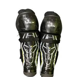 Used CCM TACKS 2052 PRO Senior Shin Guards Black 15" 11613-S000166507