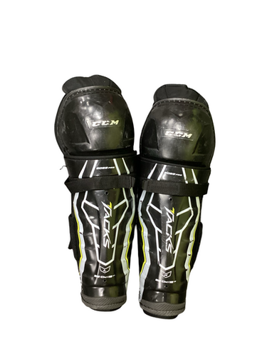 Used CCM TACKS 2052 PRO Senior Shin Guards Black 15" 11613-S000166507