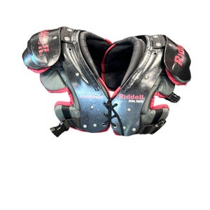 Used Riddell RIVAL YOUTH FB Shoulder Pads Black LG 11863-S000023395