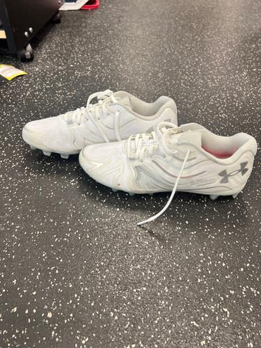 Used Under Armour LAX Cleats Mens White Senior 10 11863-S000023399