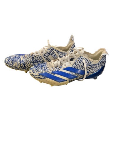 Used Adidas Adult FB Cleats Carolina Blue And White Senior 11.5 11863-S000023405