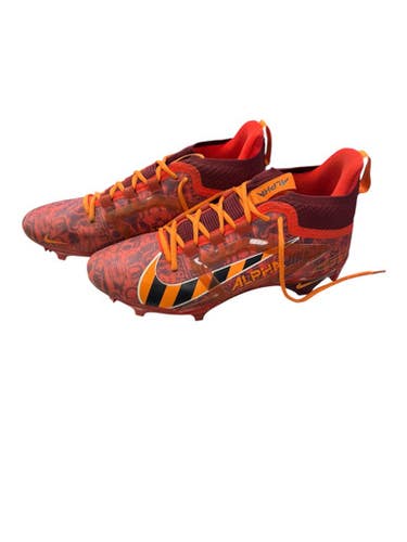 Used Nike ALPHA Adult FB Cleats Orange Senior 11 11863-S000023404